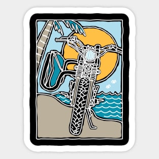 Ride and Surf (for Dark Color) Sticker